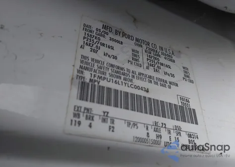 2000 Ford Expedition Xlt from USA, damaged, VIN 1FMPU16L1YLC00434